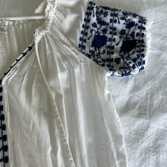 LoveShackFancy blue and white mini dress with embroidery - Picture 7 of 7